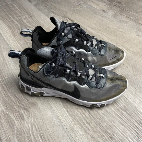 Nike React Element 87 Anthracite Black Gray Shoes Men's Size 5 Women's 6.5 - Picture 2 of 10